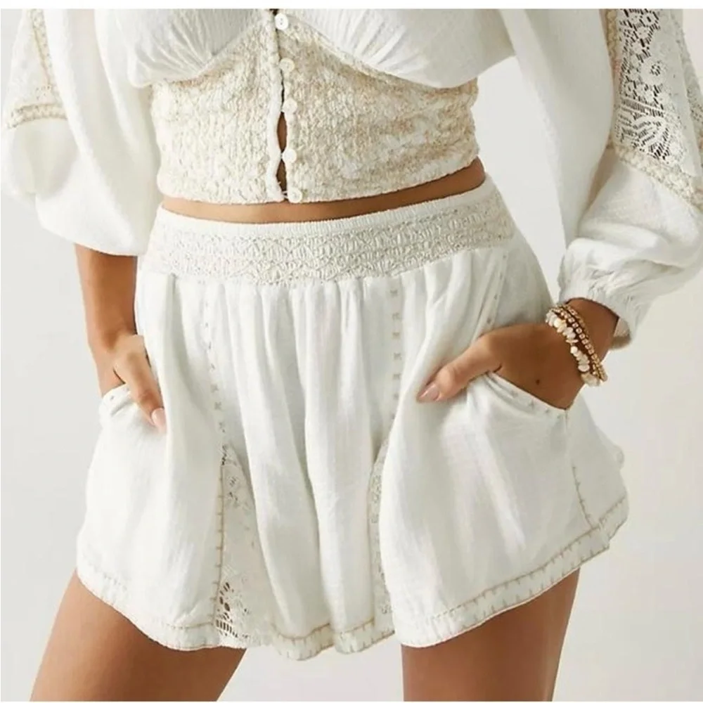 Free People Southwest Lace Shorts - Picture 1 of 4